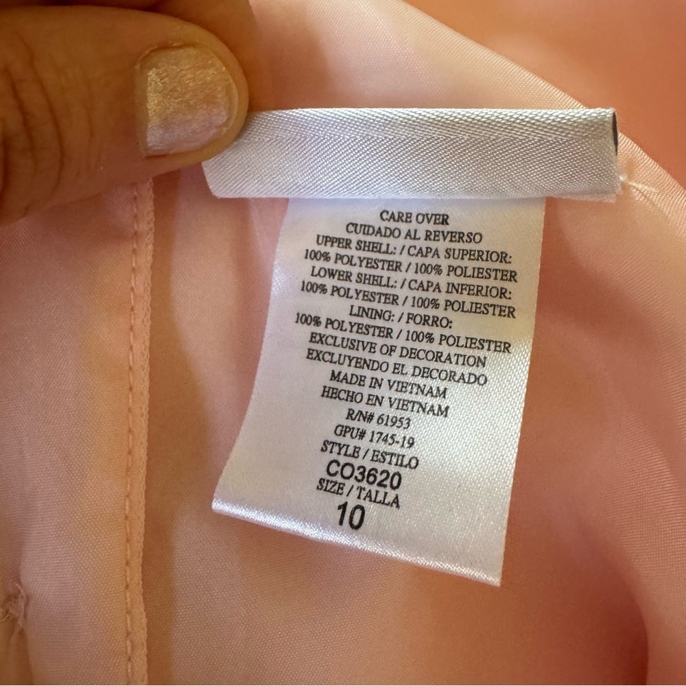 Jona Michelle Pink Floral Rosette Dress Sleeveless Girls 10 - Picture 6 of 7